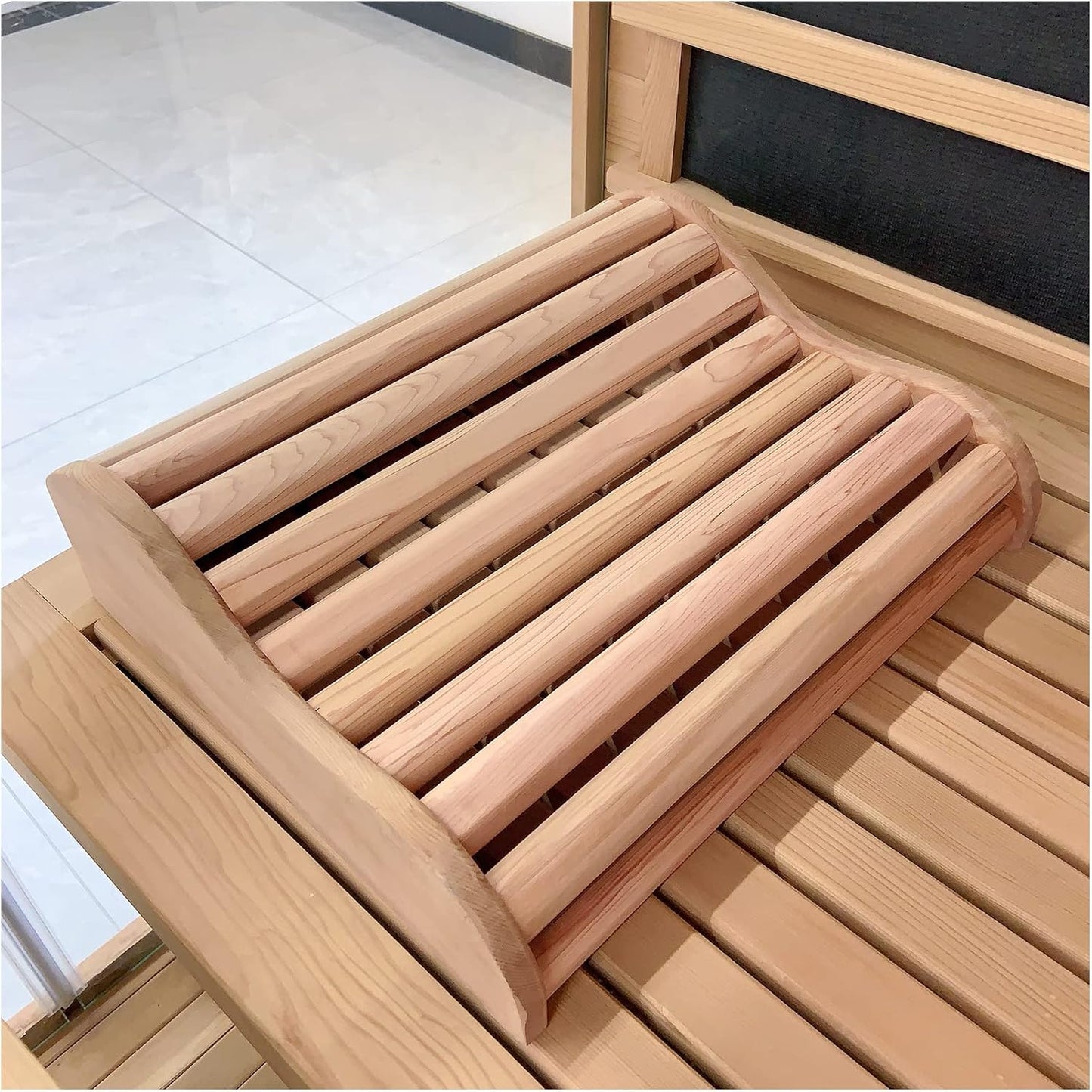 Almohada reposacabezas sauna cedro diseño cómodo