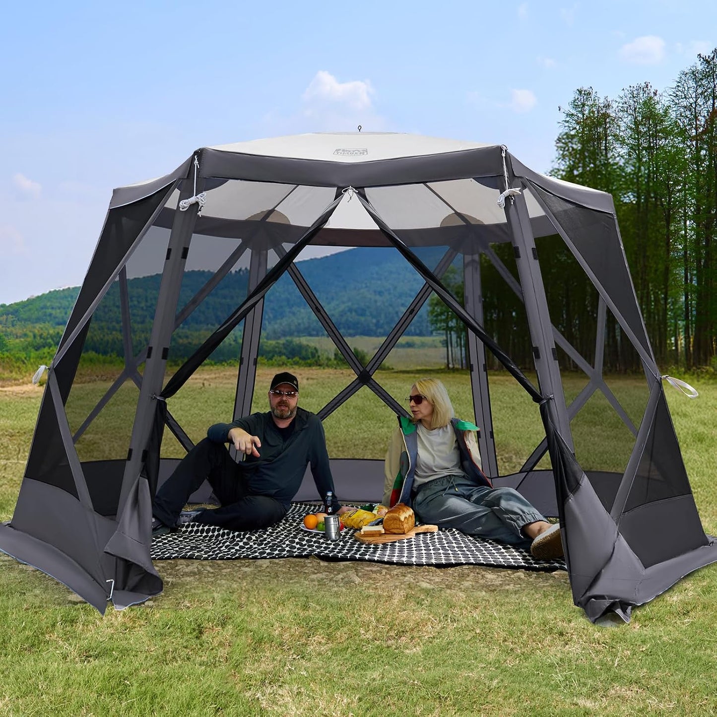 Carpa toldo desplegable 11.5x9.8pies para camping patio