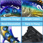 Decoración pared peces metal atún espada tema oceánico