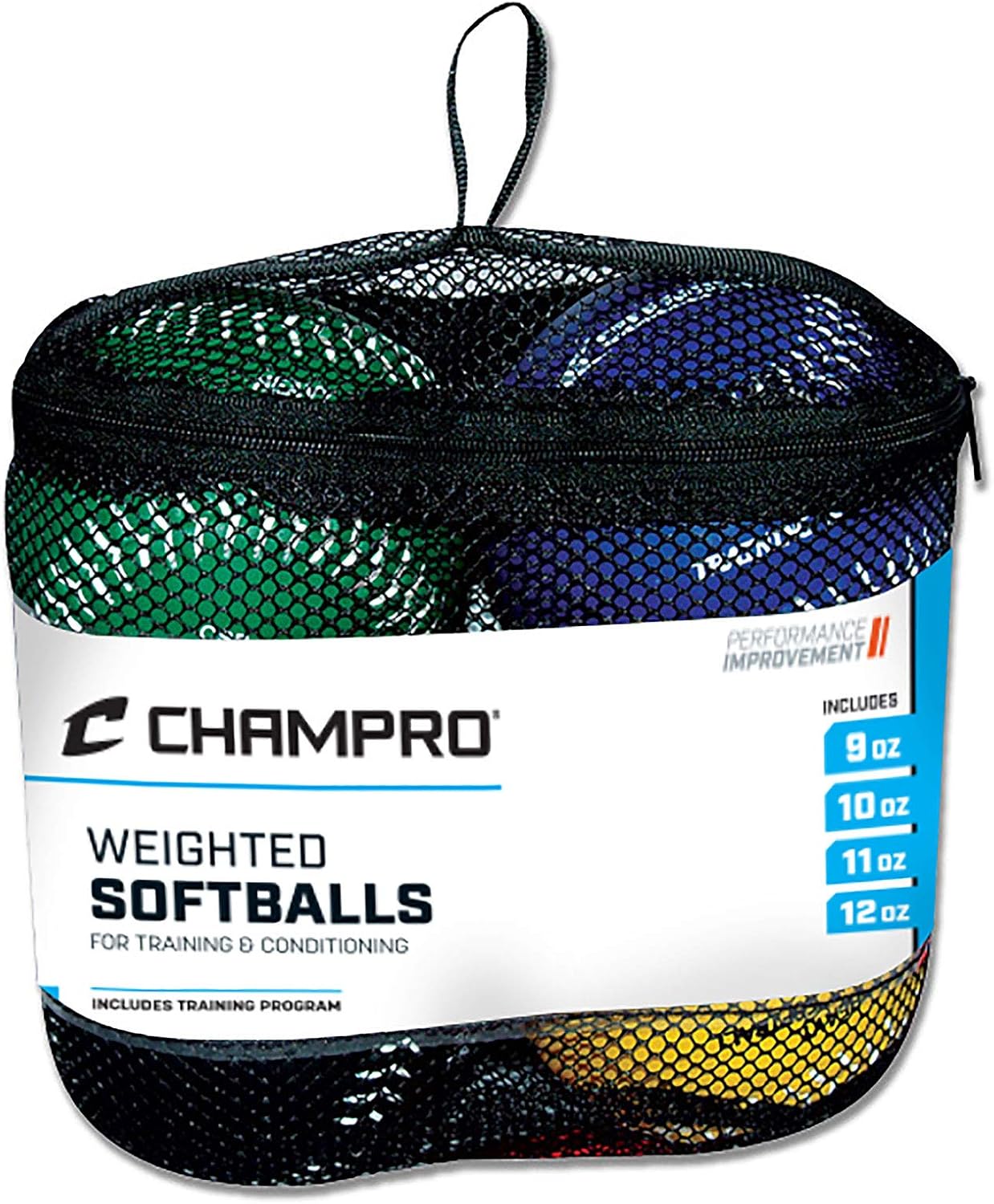 Softball entrenamiento set 4 12pulg verde amarillo negro