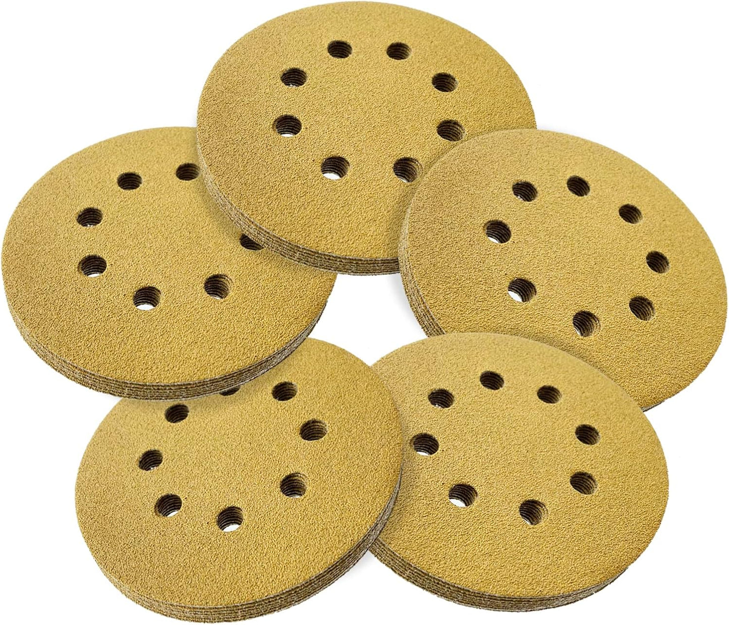 Discos lijado 5pulg 80granos 50uds para carpintería coche barco