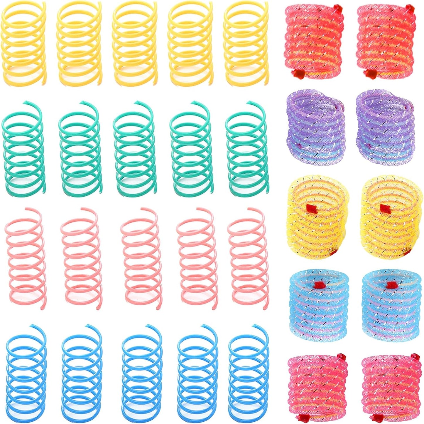 Muelles helicoidales para gatos coloridos espiral interactiva