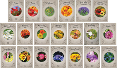 Juego 20 semillas flores alta calidad girasol caléndula lavanda