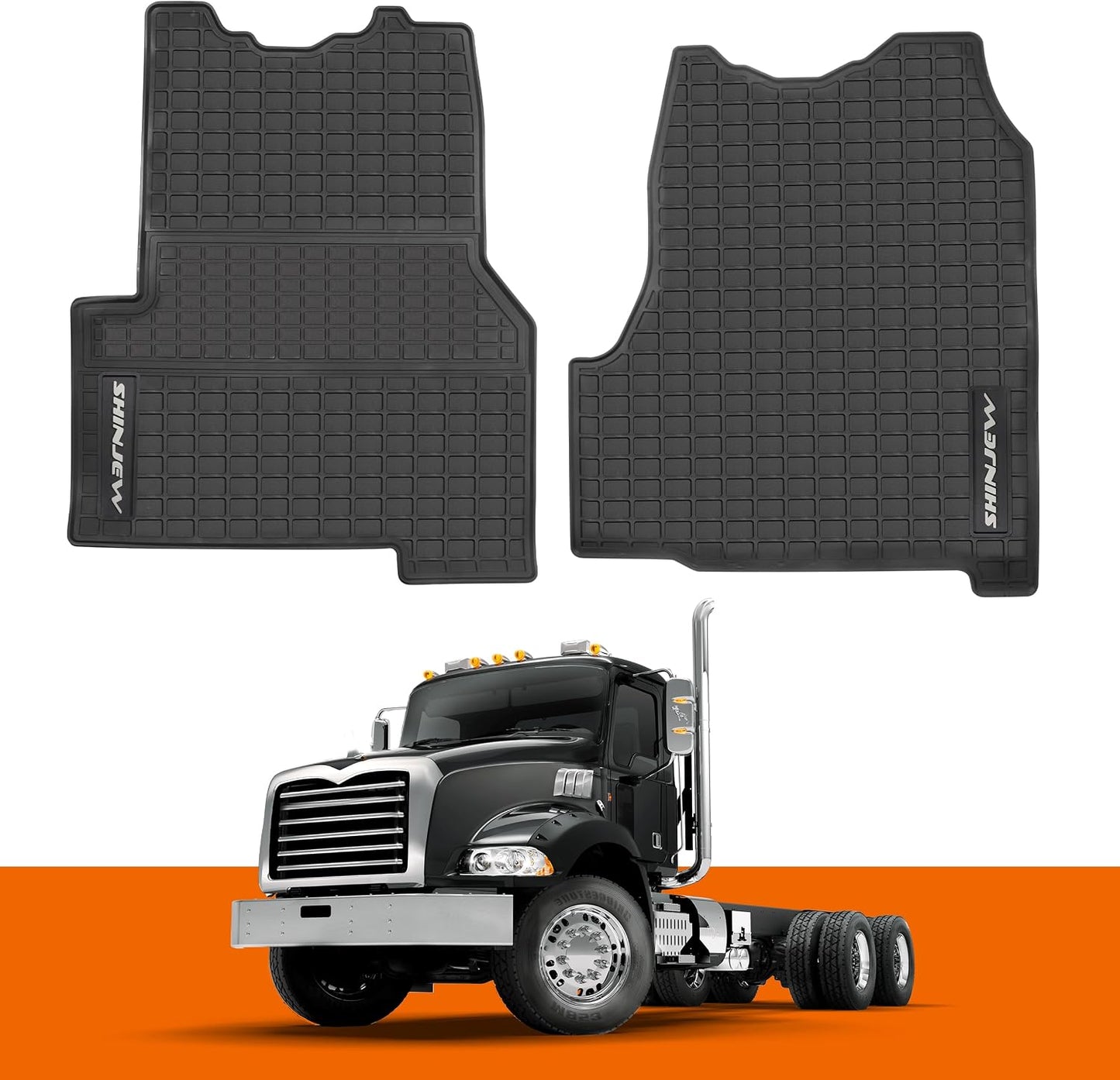 Alfombrillas goma para Mack Granite Pinnacle 2013-23 2 Pzas