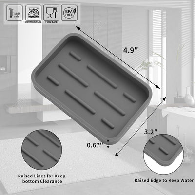 Bandeja organizadora cocina silicona dispensador jabón