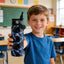 Botella agua niños 18oz popote tapa deslizante aislada acero inox