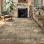 Alfombra Vintage 9x12pulg Lavable Marrón para Sala