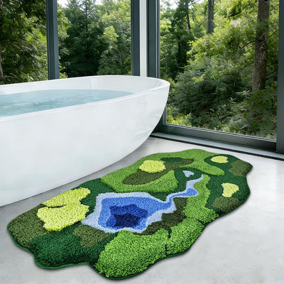 Alfombras baño musgo antideslizantes 21x45pulg