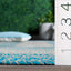 Alfombra exterior lavable 6x9ft ovalada azul reversible