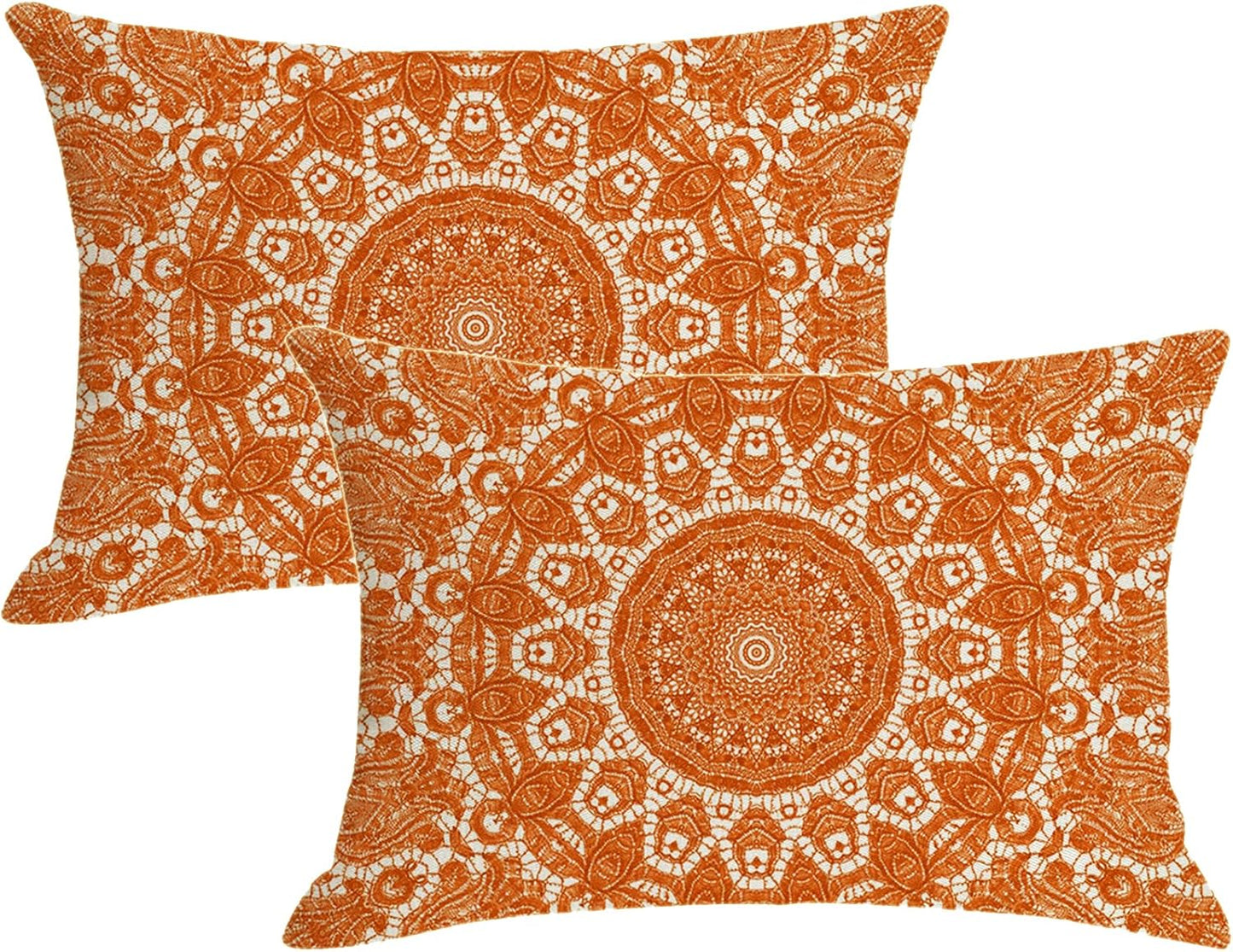 Fundas almohada exterior 12x20" impermeables mandala bohemio