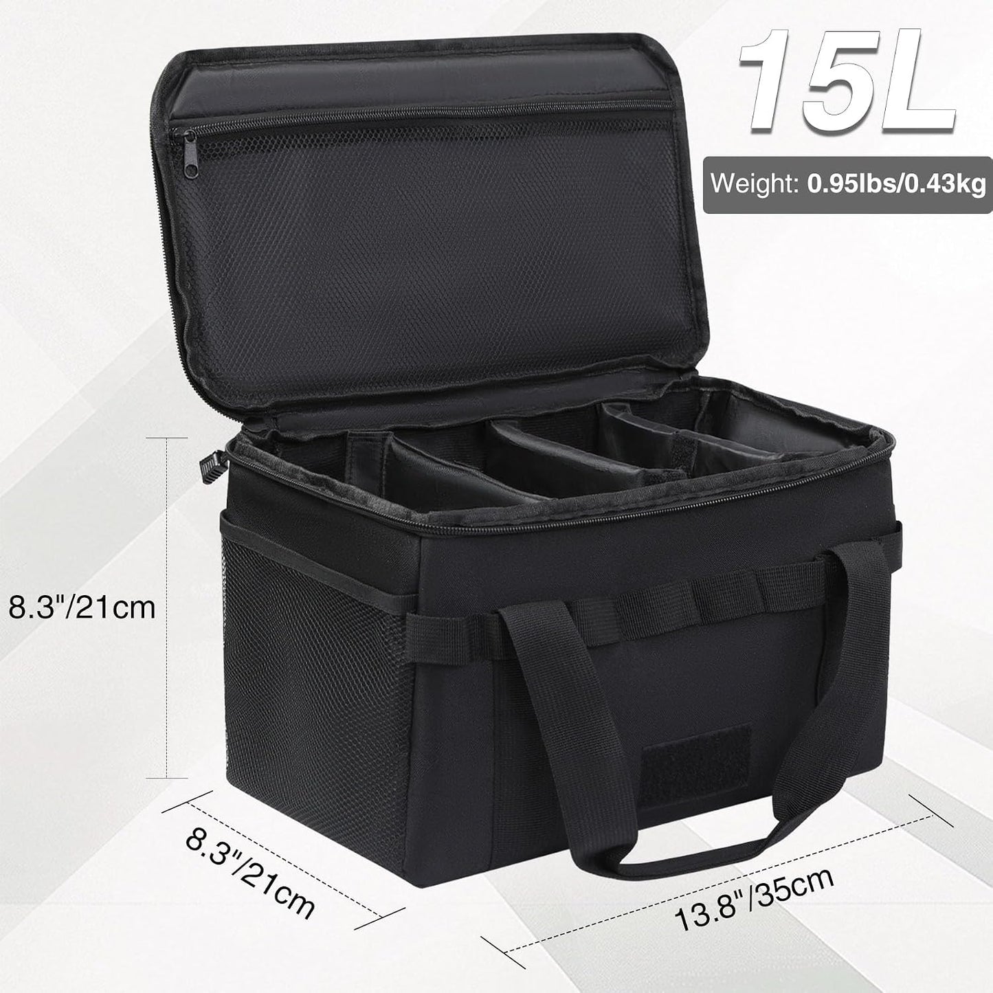 Organiz. bolsas camping 35L impermeable 3 divisores