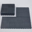 9 Tapetes Antiderrap 12x12pulg Gris Oscuro con Agujeros Drenaje