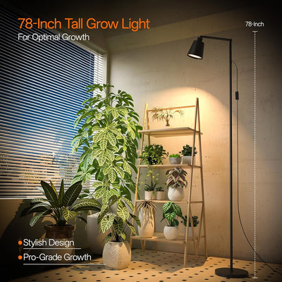 Luz crecimiento plantas 78pulg F11 Pro LED 18W no regulable