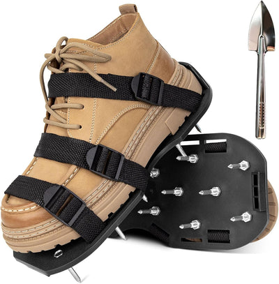Zapatos aireador césped pala acero inox resistente universal