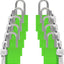 Set 10 Cerraduras Loto Aluminio Verde con 2 Llaves