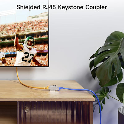 Paquete 5 acopladores Keystone Cat6 blindados 10 Gbps