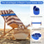 24 Pzas Bandas Toalla Playa con Clips Resistentes Azul