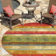 Alfombra redonda multicolor/dorado 6" 1ft
