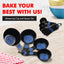 Set 10 Pzas Tazas Medidoras Plástico Azul