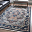 Alfombra clásica texturizada 10x13ft azul marino bronceado
