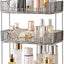 Organiz. baño 3 niveles bandeja maquillaje piel gris