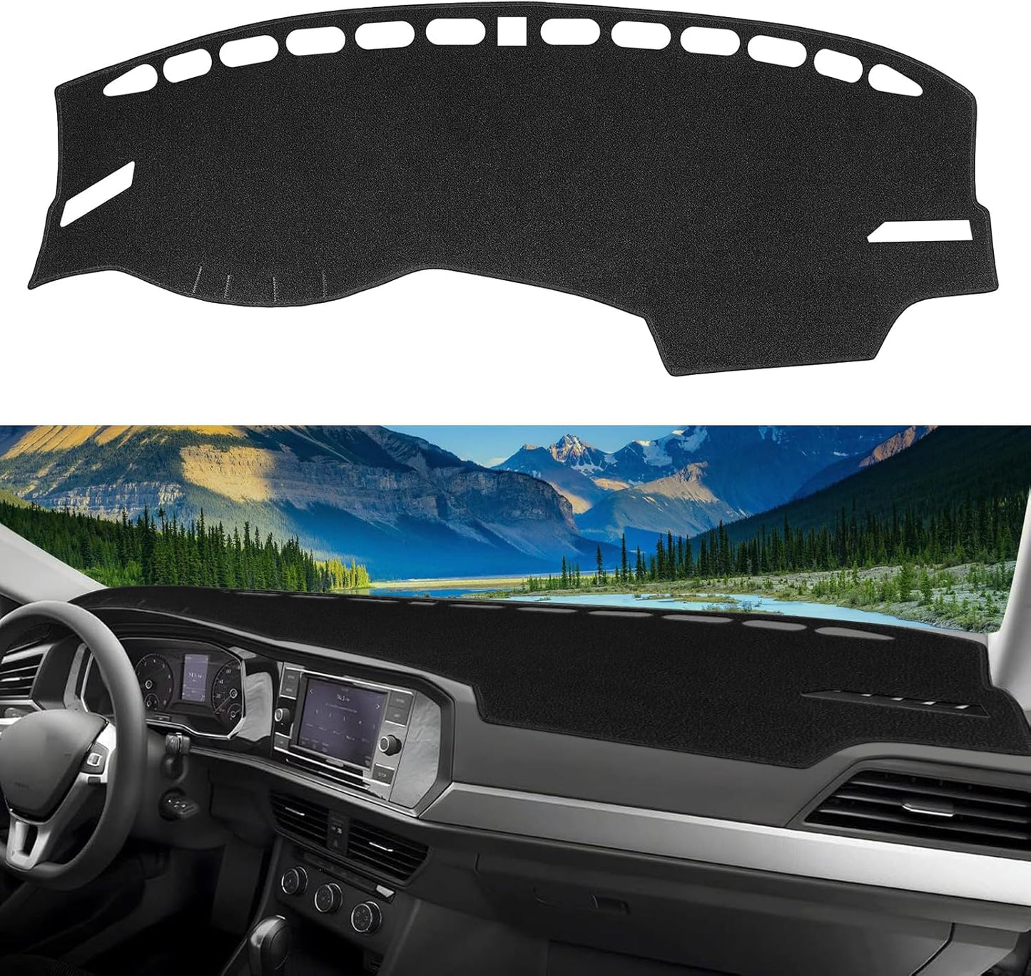 Alfombrilla tablero VW Jetta 2019 antiderrap negro