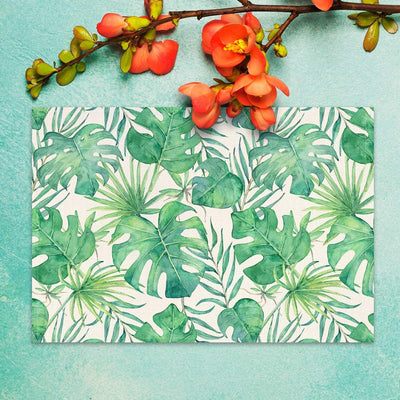 4 Manteles Hojas Palmera Monstera para Interior Exterior