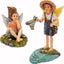 Juego 2 figuras hadas para jardín interior exterior