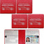 4 Pzas Soporte Guantera Coche con Cierre para Documentos Rojo