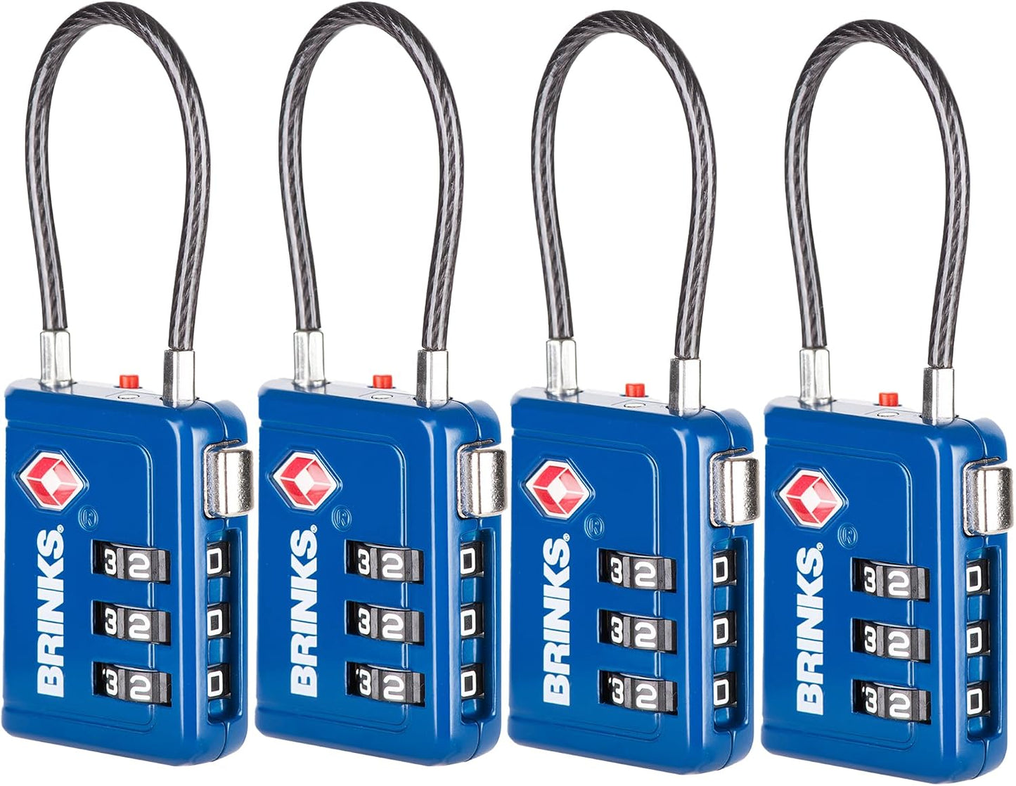 Cerradura TSA equipaje combinación reconfigurable 4 azul