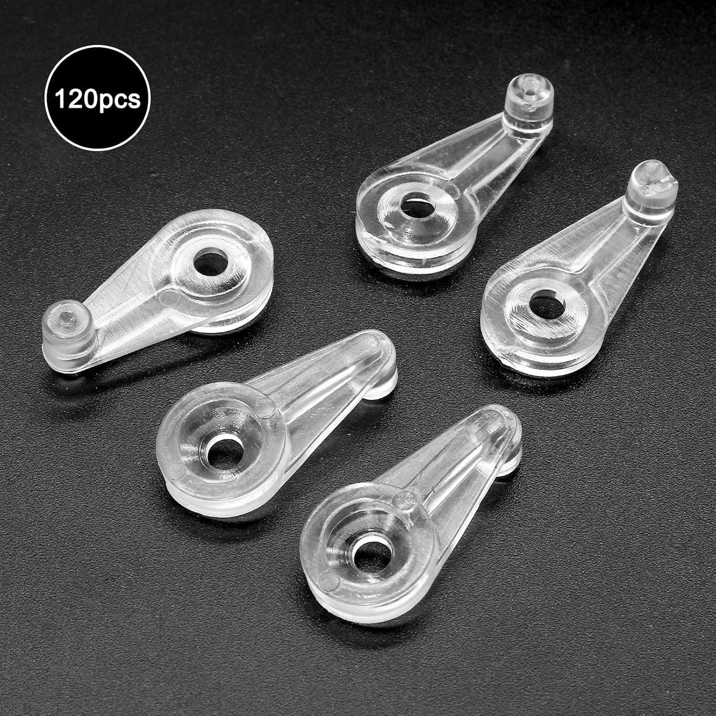 Kit 120 clips fijación vidrio puerta gabinete transparentes