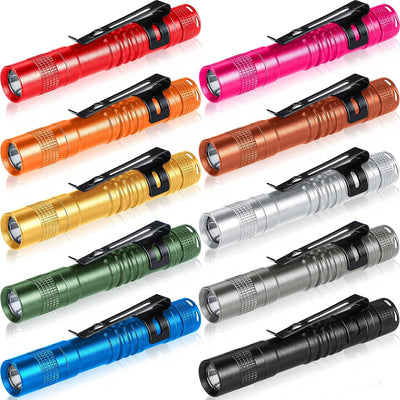 10 Pzas Linterna LED con Bolígrafo Clip Regalo Padre Hombre