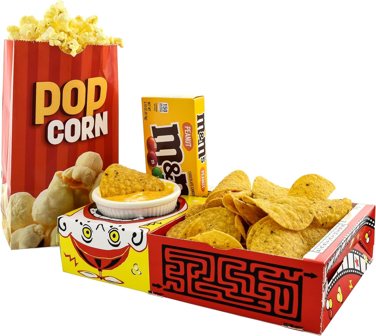 Bolsas y bandejas palomitas Maze Craze 18 Pzas