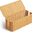 Caja organizadora cables estilo ratán decorativa para hogar