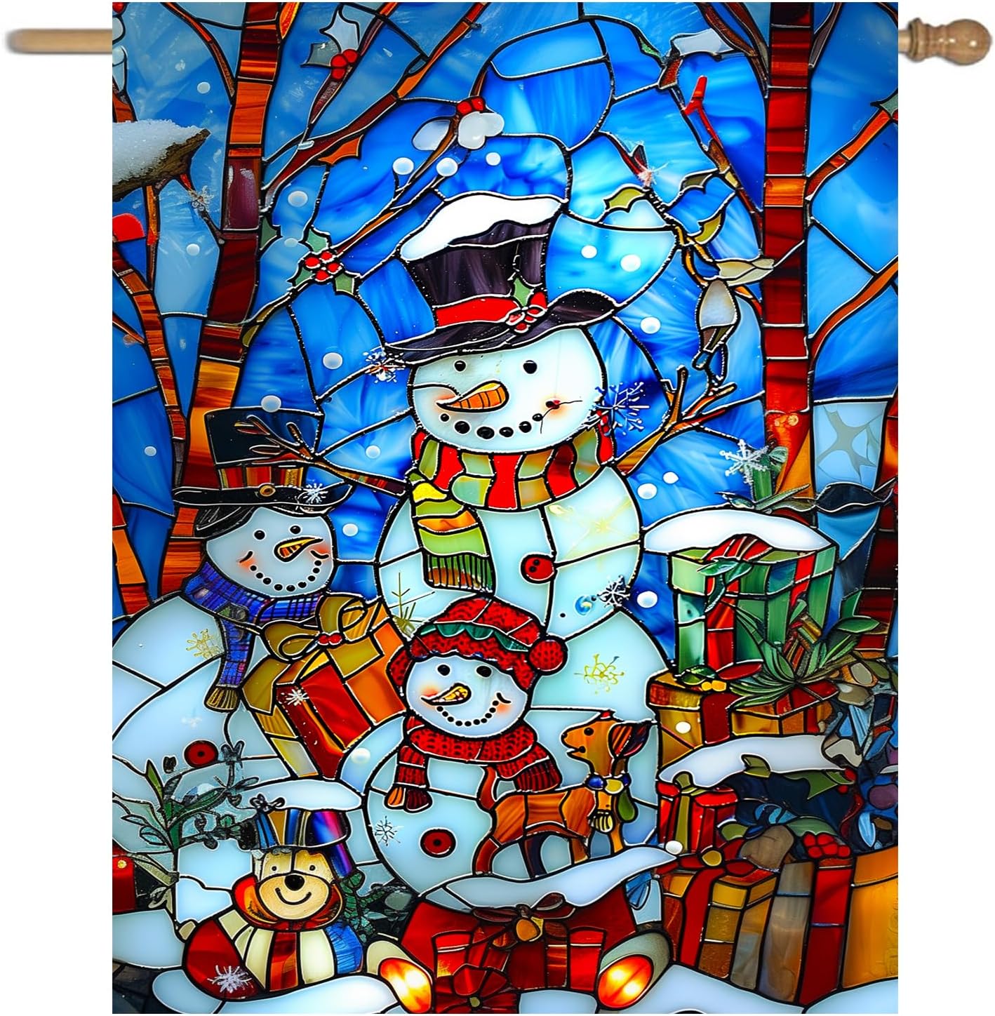 Bandera de jardín doble cara 28x40 Feliz Navidad