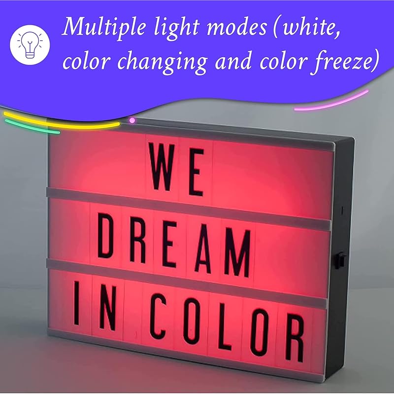 Cartel luz cine RGB con 100 LEDs 7.8x5.9"