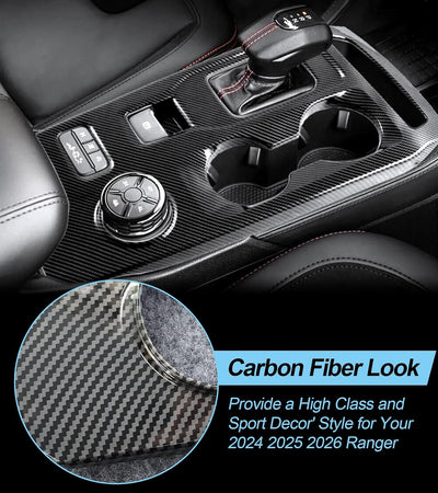 Cubierta moldura panel cambios Ford Ranger Raptor fibra