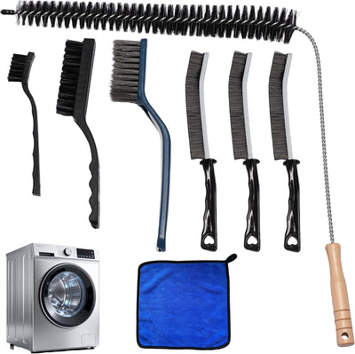 Kit 8 cepillos limpieza lavadora secadora azulejos baño
