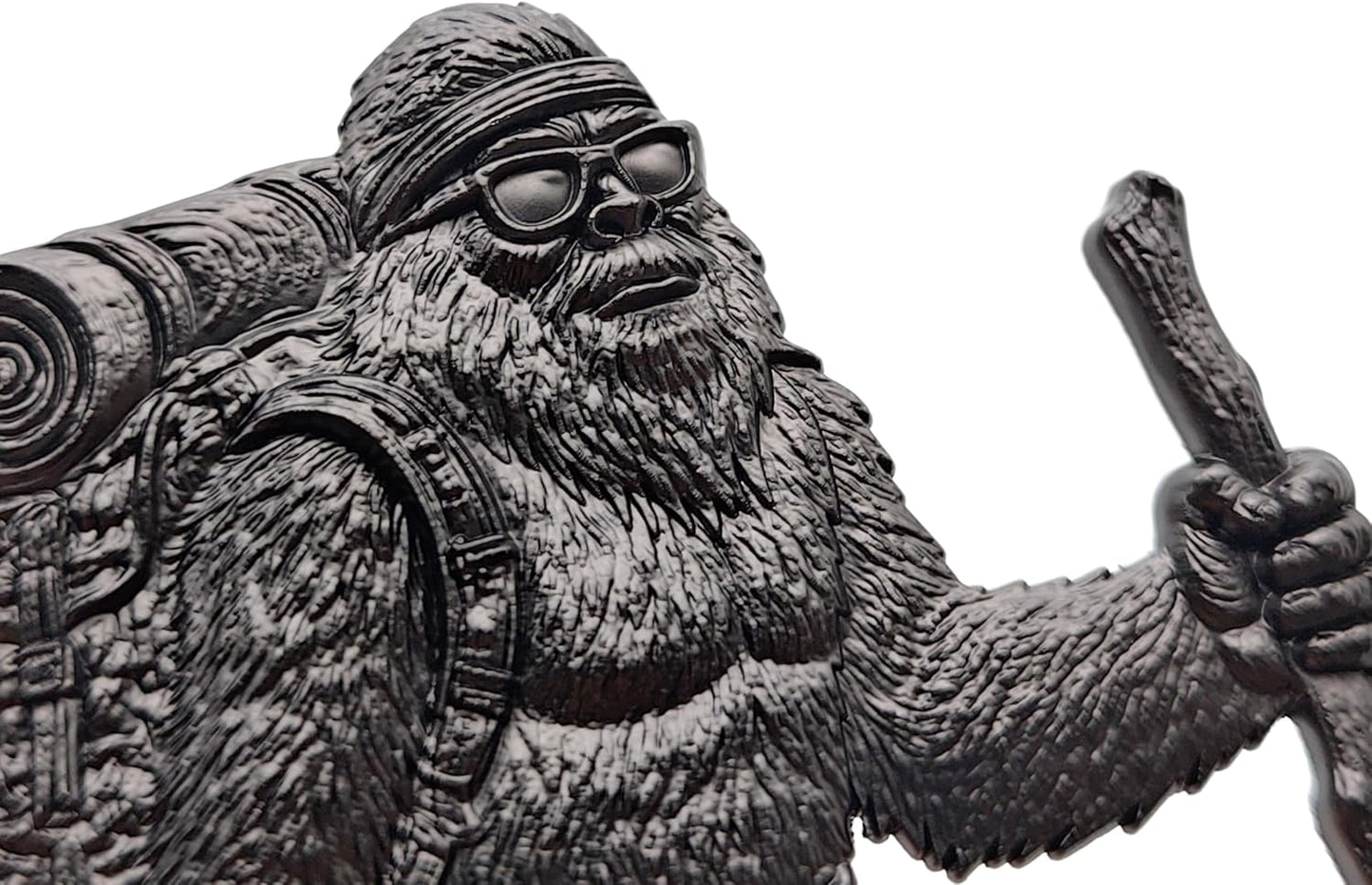 Insignia metal 3D Sasquatch para autos y casas rodantes negro