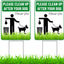 2 Pzas Señal Plástico Corrugado 22.86x30.48cm Césped Perro