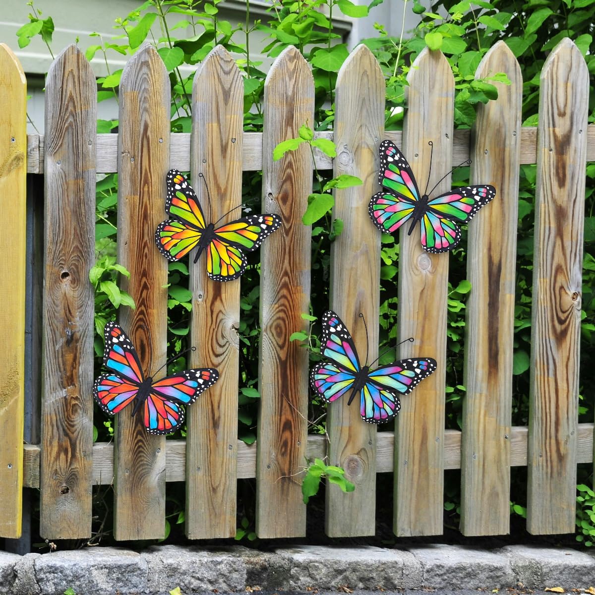4 Mariposas metal decoración paredes