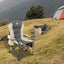 Silla campamento plegable acolchada 350lb con soporte tazas