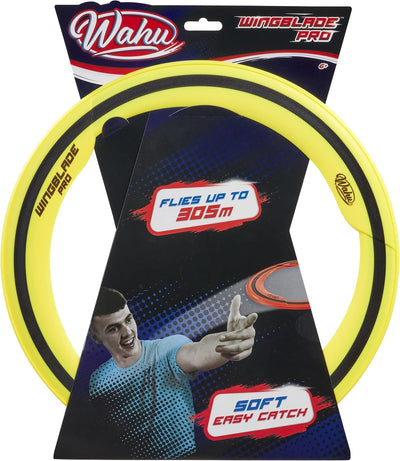 Disco frisbee aerodinámico goma suave 13pulg amarillo