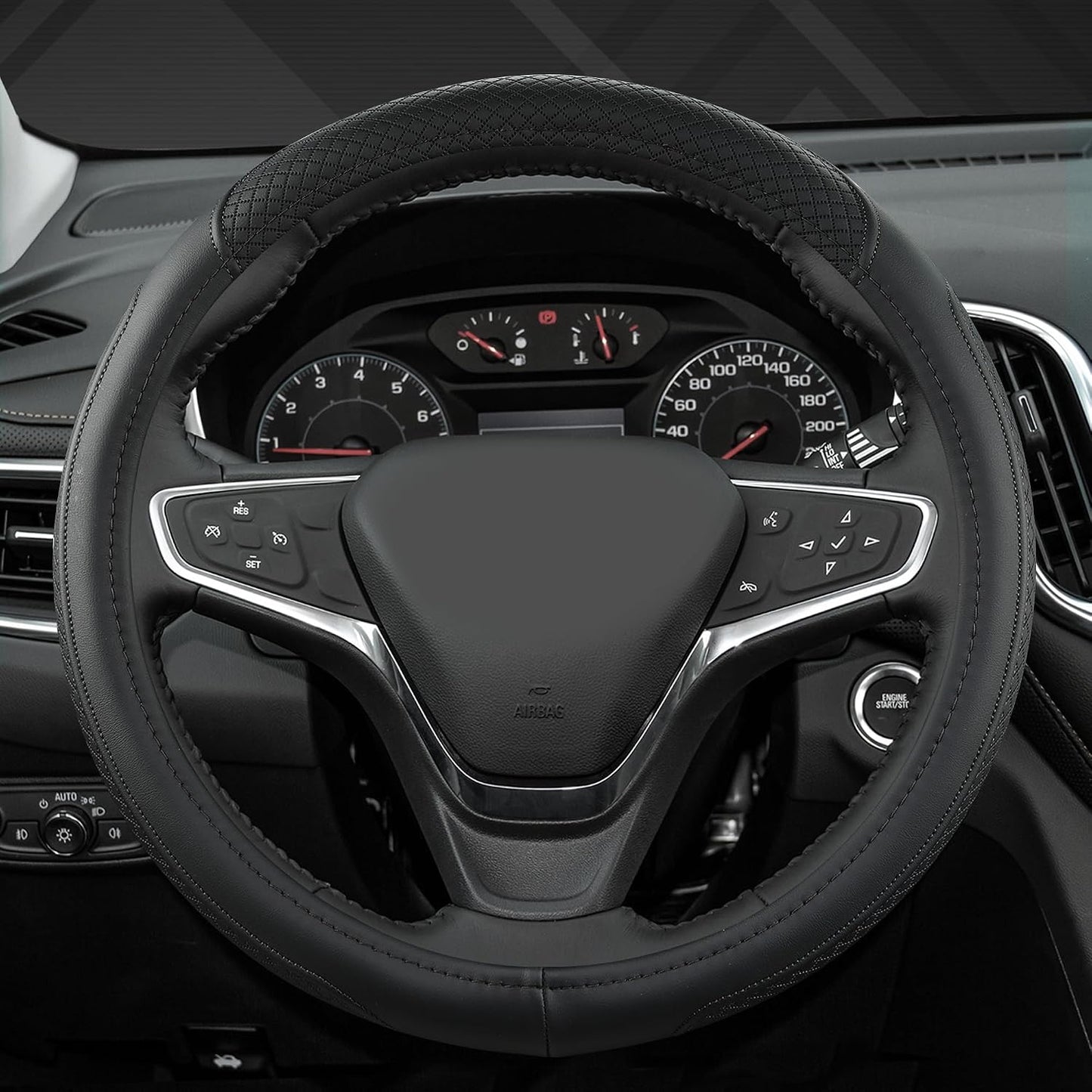 Funda volante Chevy 14.5-15" cubierta línea negra