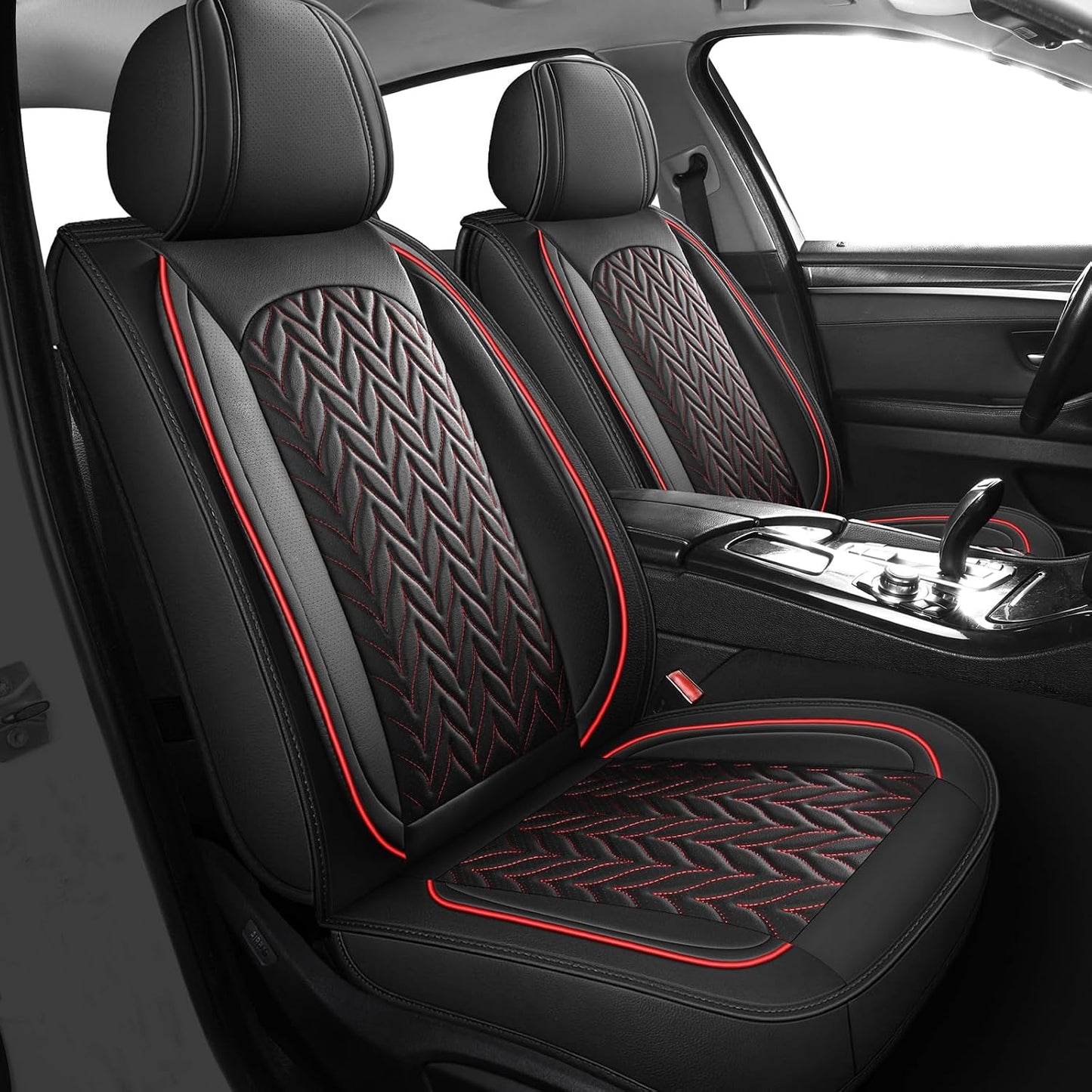 Fundas asiento delantero auto 2 Pzas cuero sintético