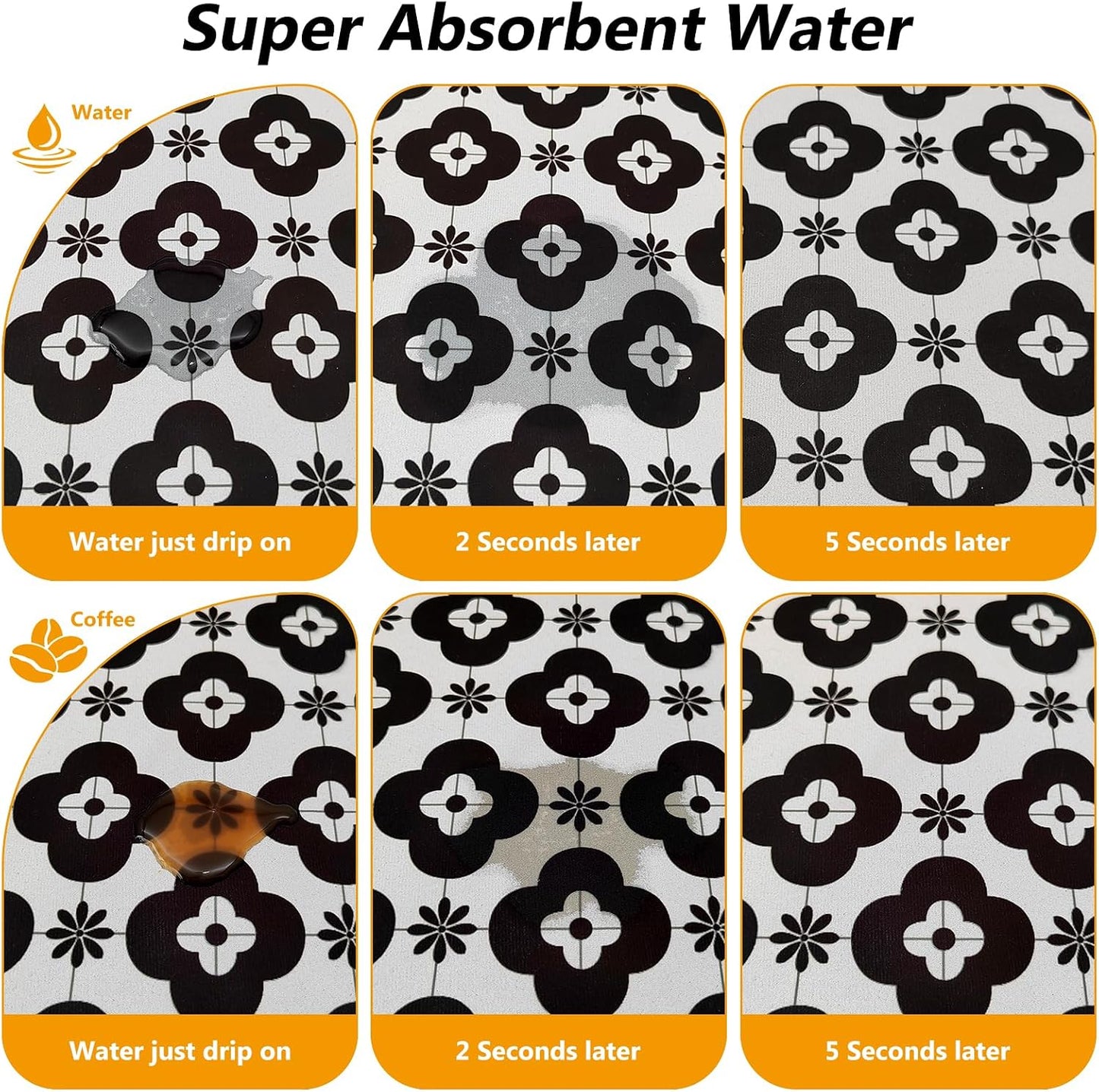 Tapete barra café goma absorbente 12x19