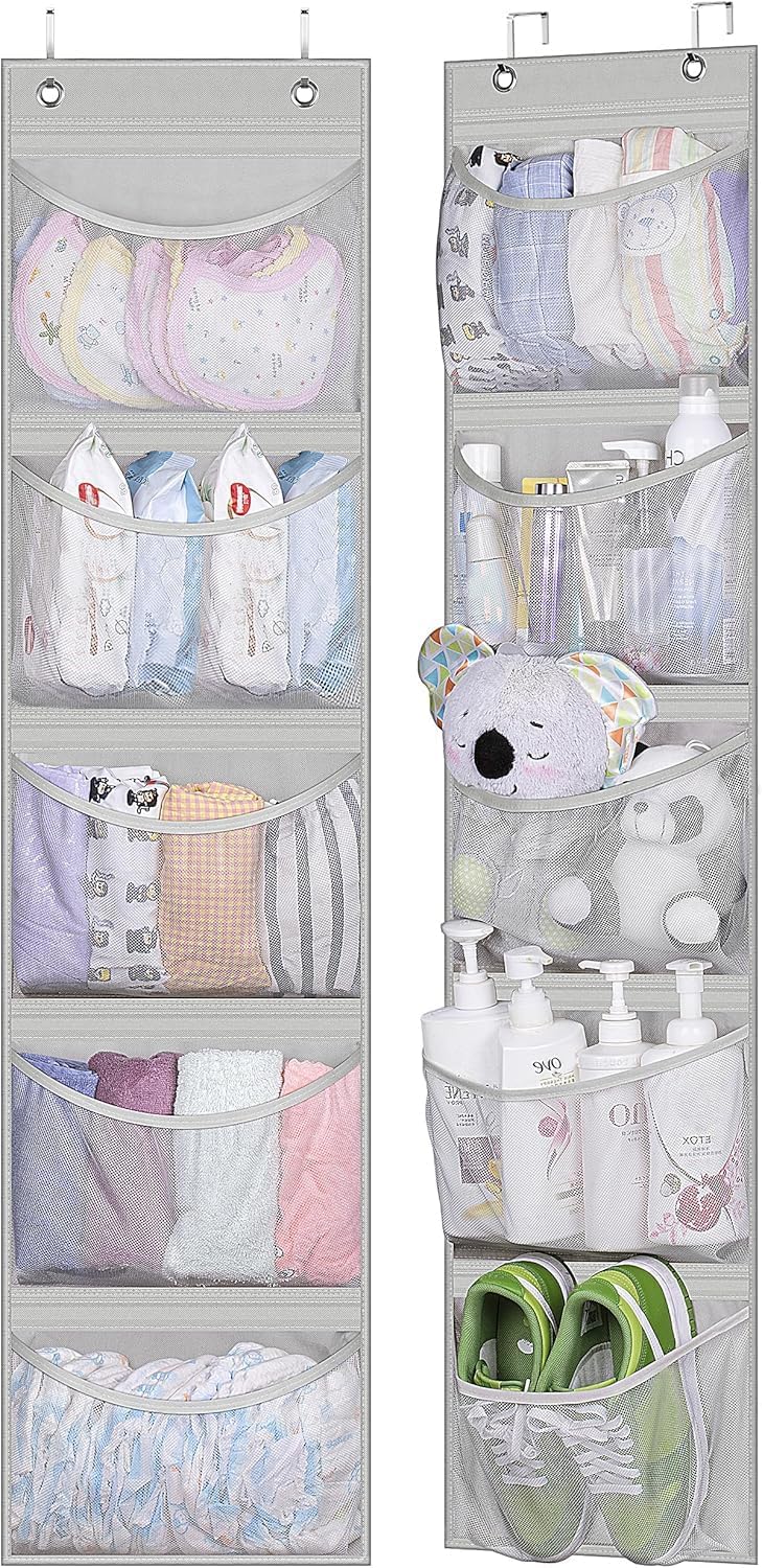 Organiz. puerta armario 5 bolsillos dormitorio baño set 2