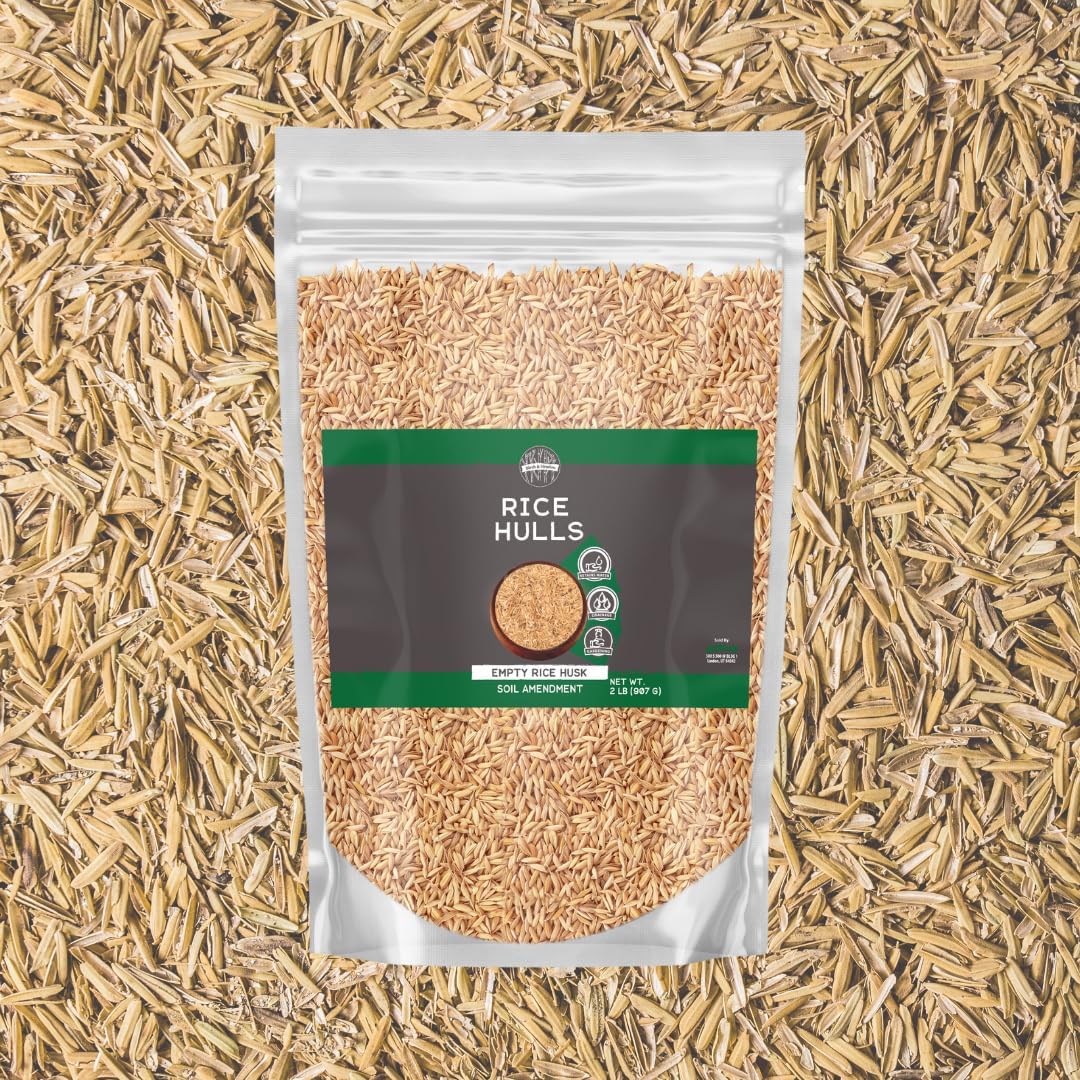 Cascos de arroz 2lb para jardinería macetas