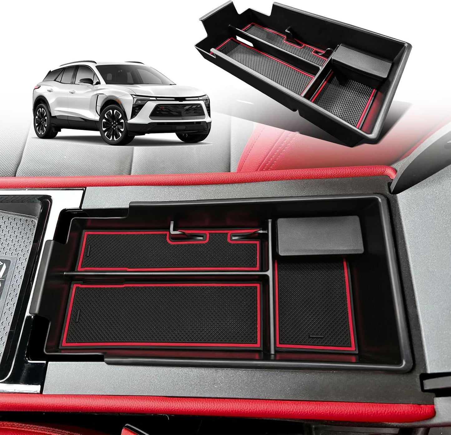 Bandeja organizadora consola Chevy Blazer EV material ABS