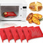 Bolsas reutilizables para cocinar papas en microondas rojas de 4 minutos